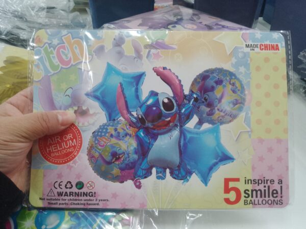 Set x 5 globos stitch
