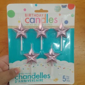 Velas estrella facetada blister x 5