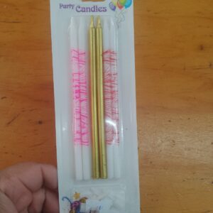 Velas surtidas largas blister x 6