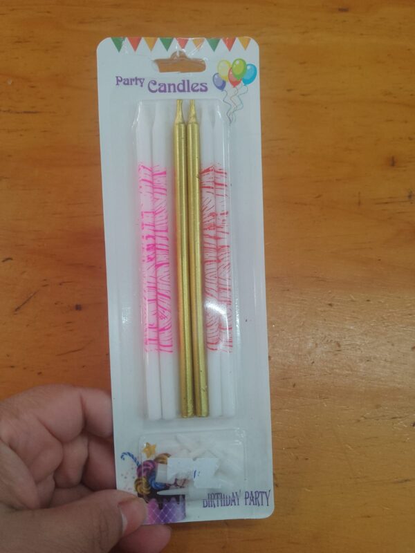 Velas surtidas largas blister x 6