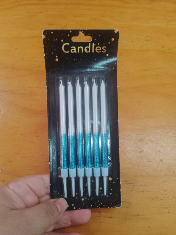 Velas largas degradé blister x 6