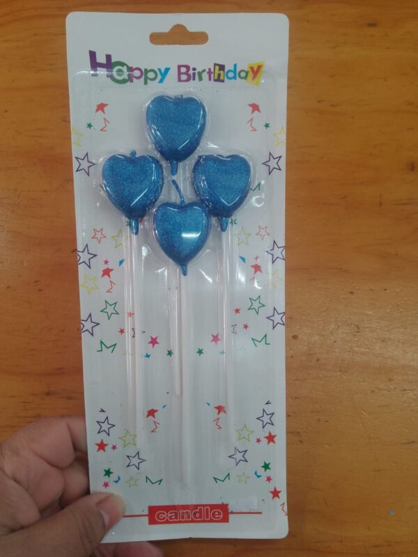 Vela corazón gibré blister x 4