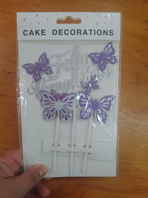 Topper para torta mariposas gibreadas