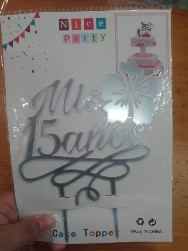 Topper para torta mis 15 grande