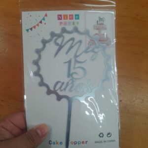 Topper para tortas mis 15 circular