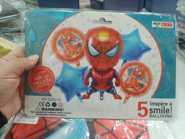 Set x 5 globos hombre araña