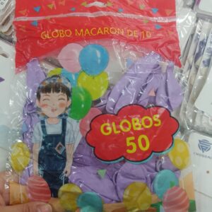 Bolsa x 50 globos 10" Macaron