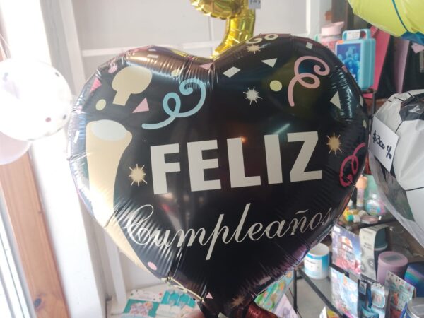 Globo corazón metalizado grande 45 cm x 5 unidades