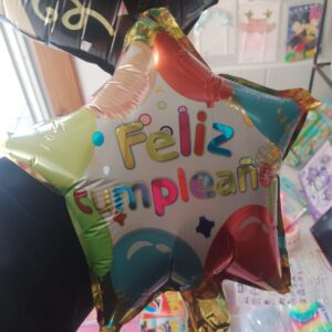 Globo estrella feliz cumpleaños mediano x 10 unidades
