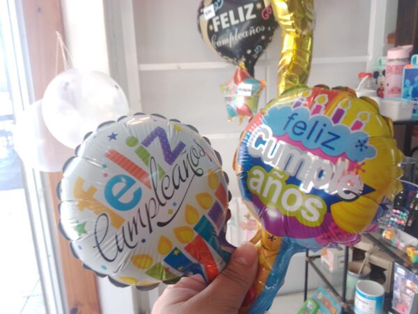 Globos mini metalizados feliz cumpleaños x 10 unidades