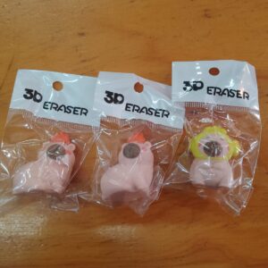 Gomas de borrar capibara x 2 unidades