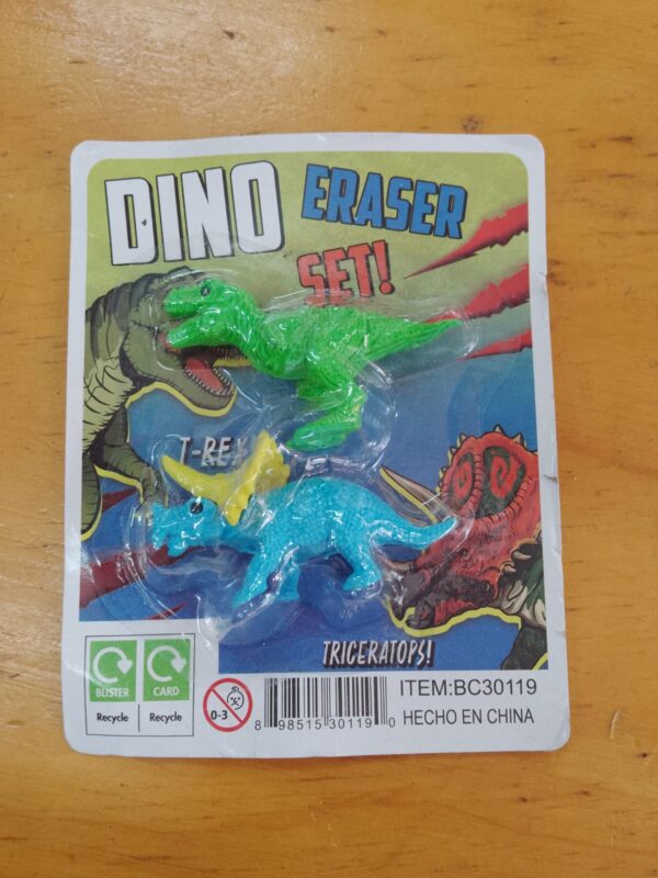 Goma de borrar dinosaurios x 2