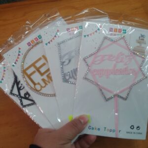 Topper para torta acrílico con strass