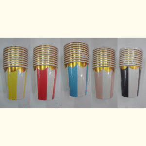 Vasos polipapel x 10 unidades rayados