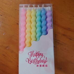 Velas tirabuzón pastel multicolor x 6