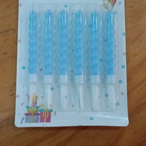 Velas tirabuzón pastel x 6