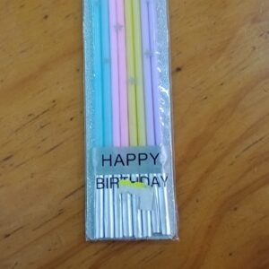 Velas finas largas x 8 multicolor pastel