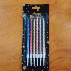 Vela torneada fina x 6 multicolor