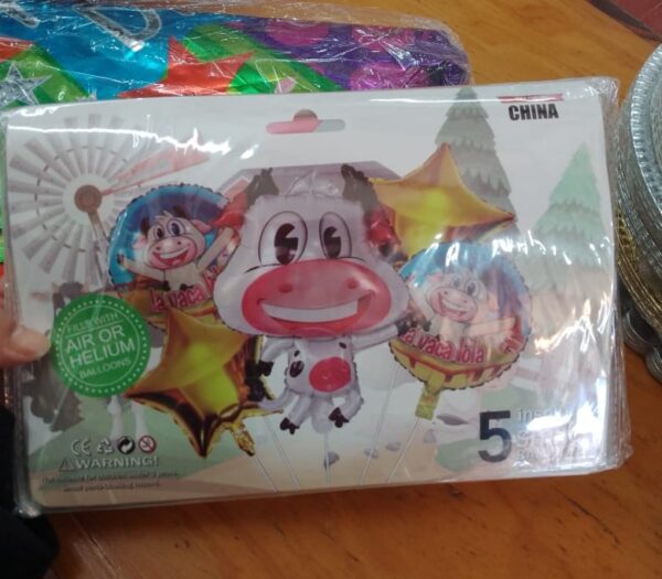 Set x 5 globos la vaca lola
