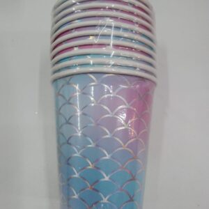 Vasos polipapel x 10 unidades sirenita